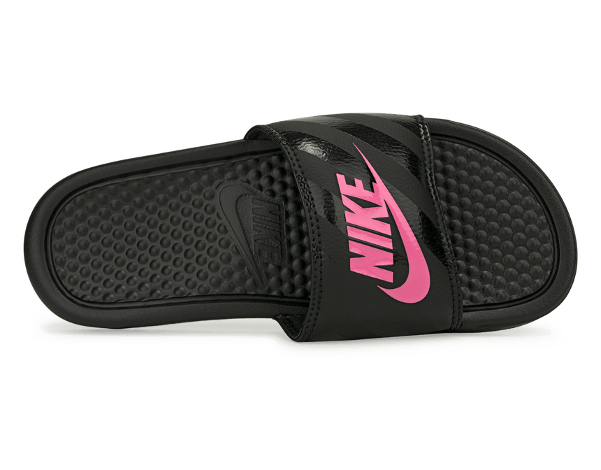 Nike Women's Benassi JDI Sandal Black/Pink Sole