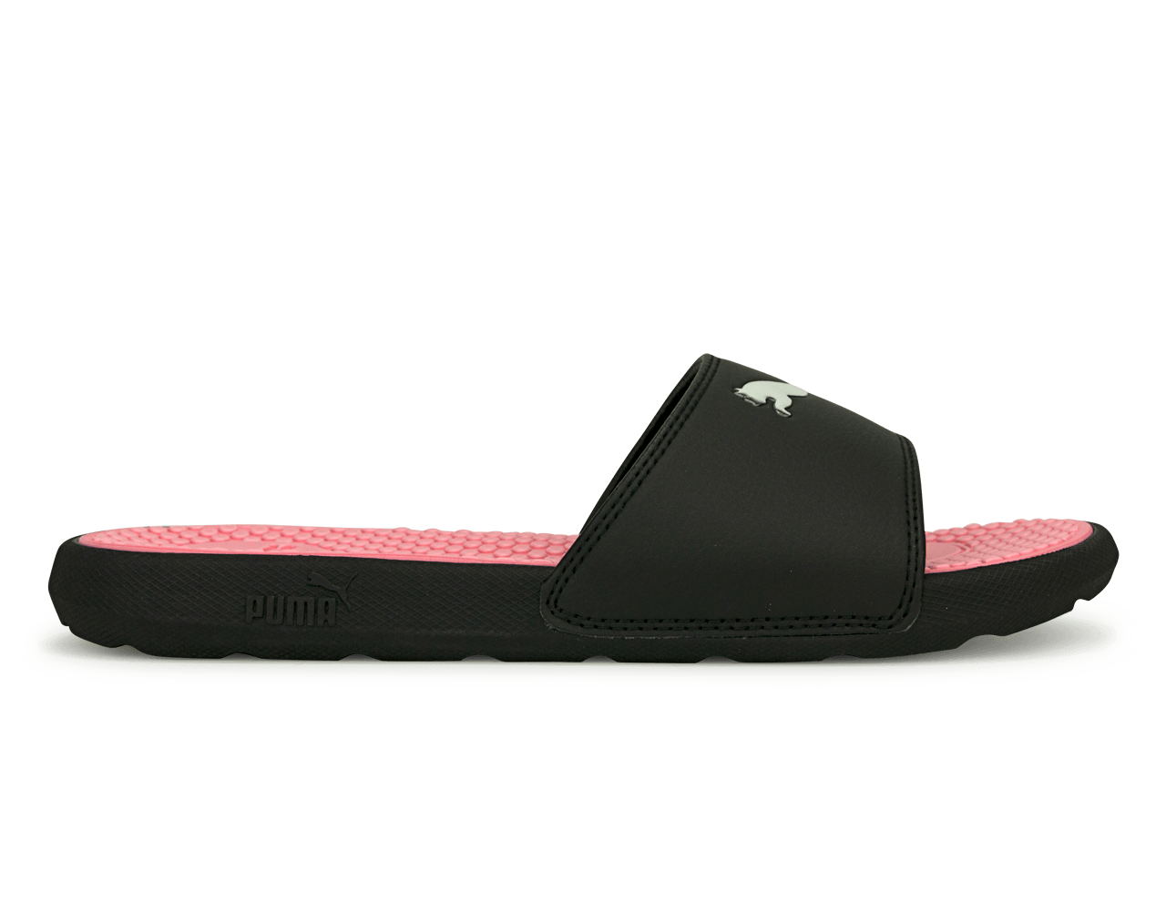 PUMA Women's Cool Cat Sandals Black/Pink Front
