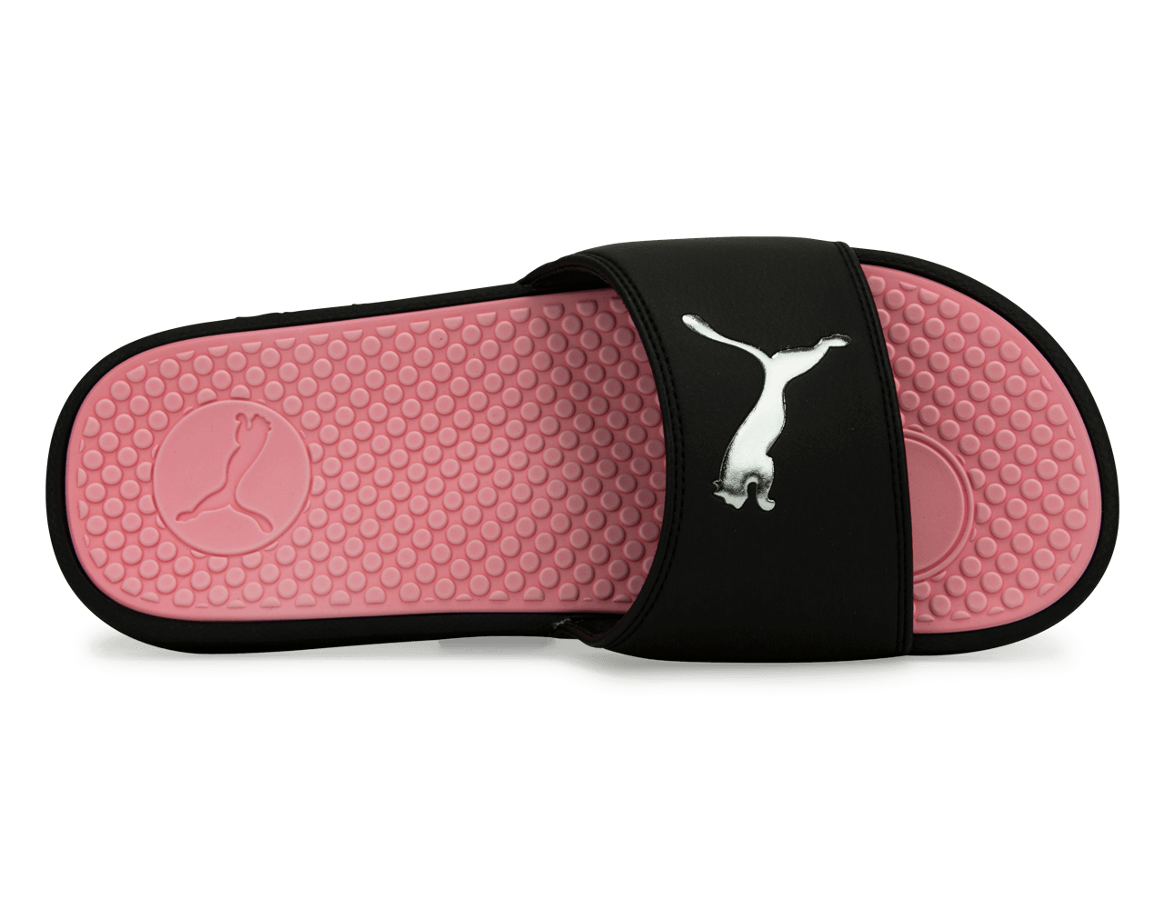 PUMA Women's Cool Cat Sandals Black/Pink Sole