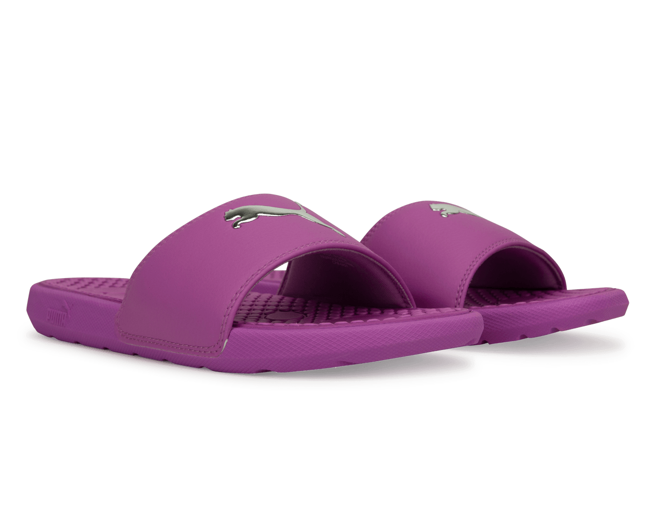 PUMA Women's Cool Cat Sandals Purple/Silver Together