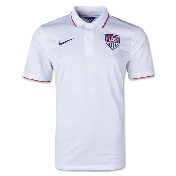 Men's Nike White USMNT 2014 Authentic Home Jersey