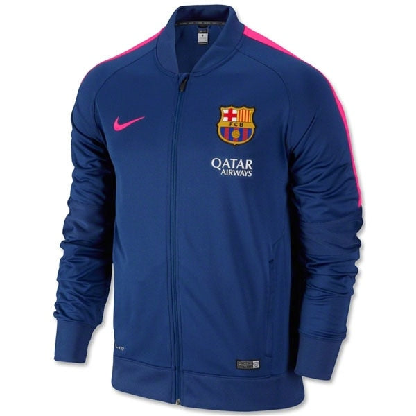 Nike Men's FC Barcelona Squad Sideline Jacket Deep Royal Blue