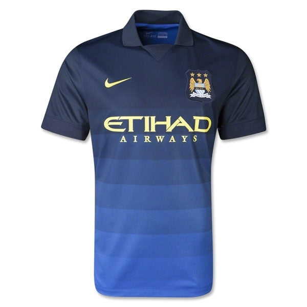 Nike Men's Manchester City 14/15 Away Soccer Jersey Dark Obsidian/Game Royal/Vibrant Yellow
