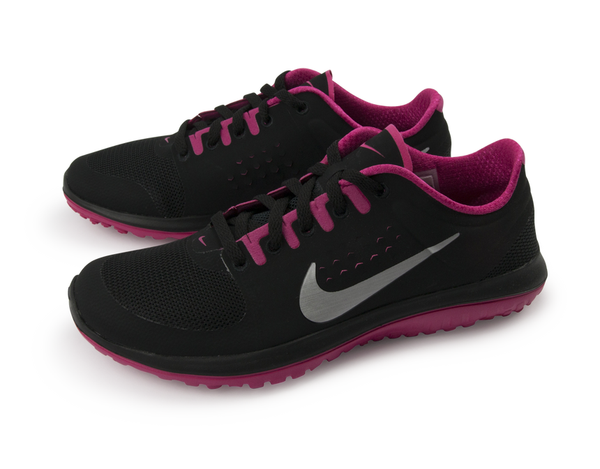 Nike Women's Nike FS Lite Running Shoes Black/Metallic Silver/Pink