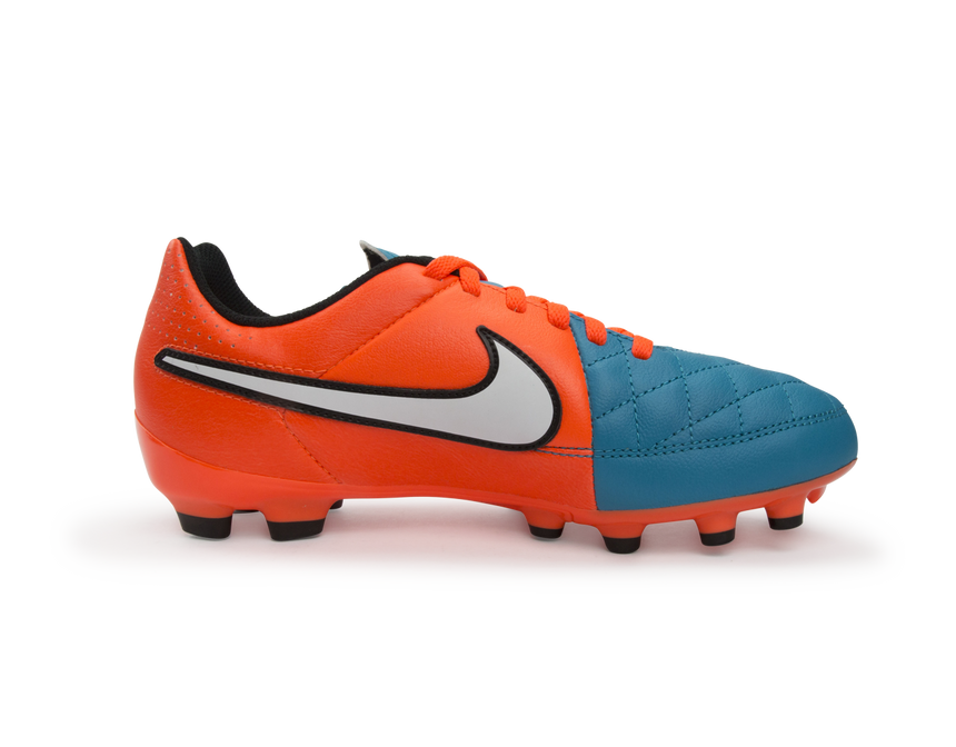 Nike Kids Tiempo Genio Leather FG Neo Turquoise/White/Hyper Crimson