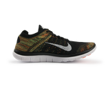 Nike Men's Free 4.0 Flyknit Running Shoes Black/White/Poison Green