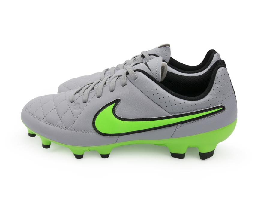 Nike Men's Tiempo Genio FG Wolf Grey/Green Strike/Black