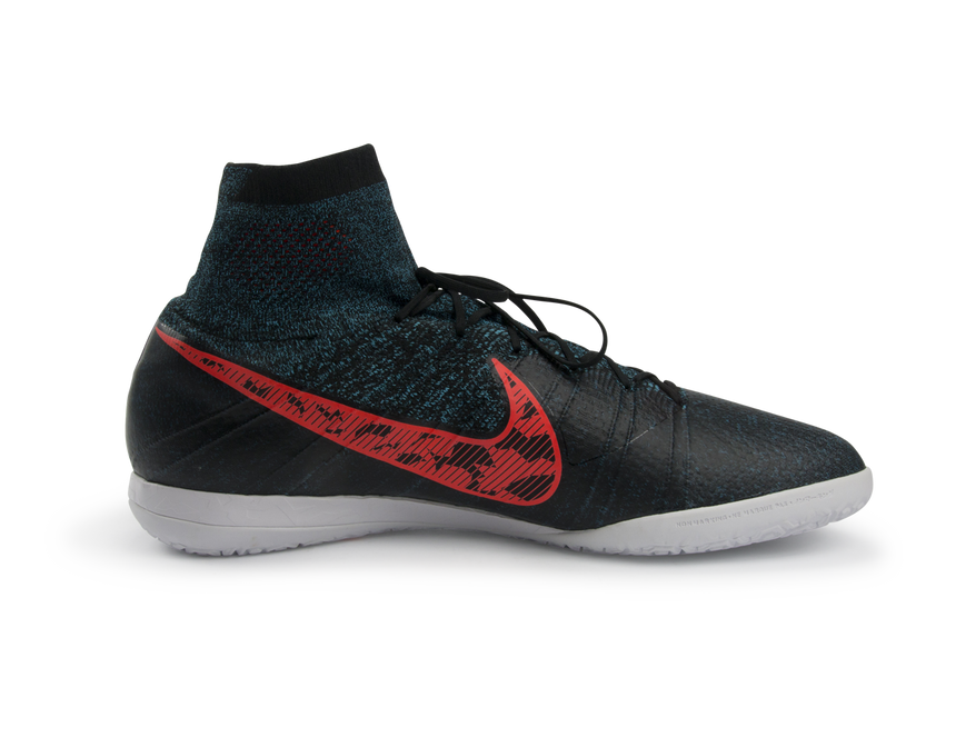 Nike Men's Elastico Superfly Indoor Soccer Shoes  Black/Black/Total Crimson