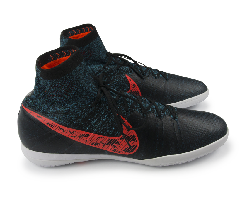 Nike Men's Elastico Superfly Indoor Soccer Shoes  Black/Black/Total Crimson