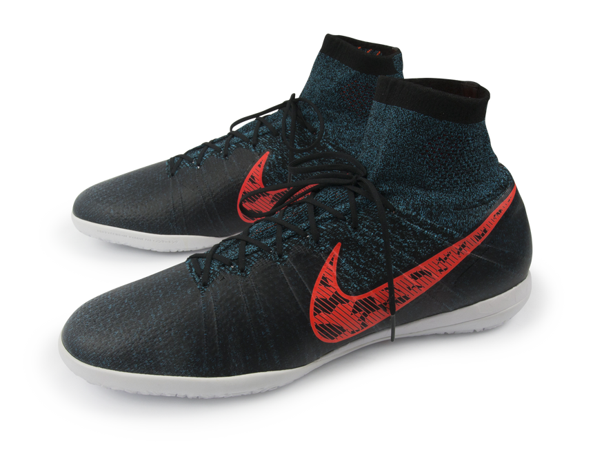 Nike Men's Elastico Superfly Indoor Soccer Shoes  Black/Black/Total Crimson