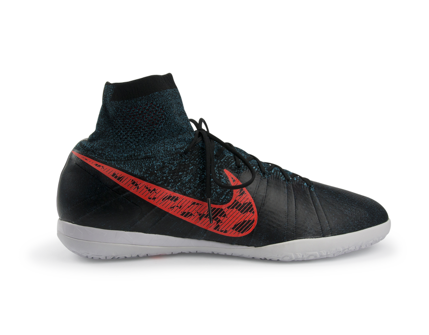 Nike Men's Elastico Superfly Indoor Soccer Shoes  Black/Black/Total Crimson