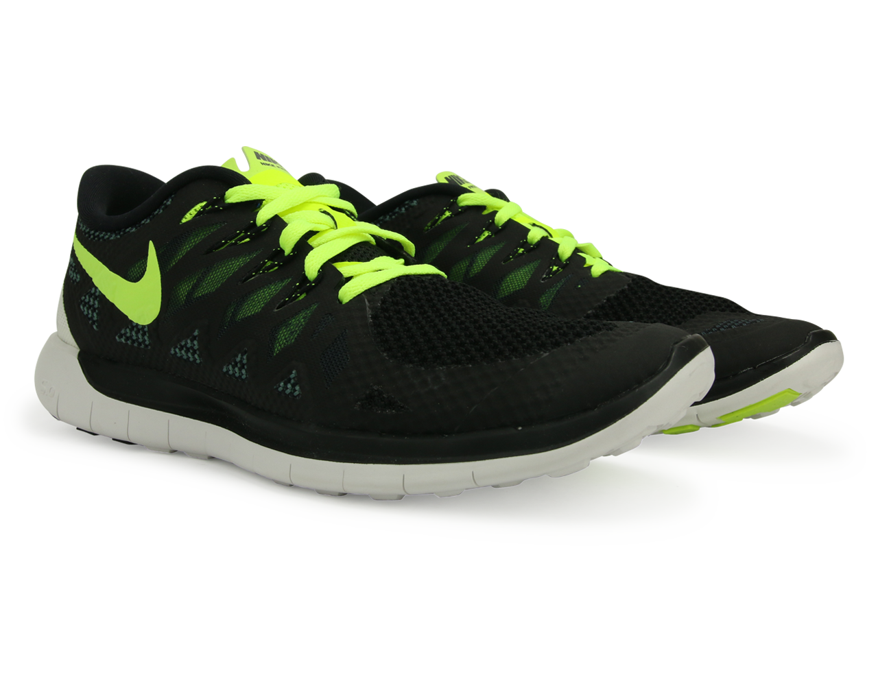 Nike Men's Free 5.0 Running Shoes Black/Volt Dark/Magnet Gray