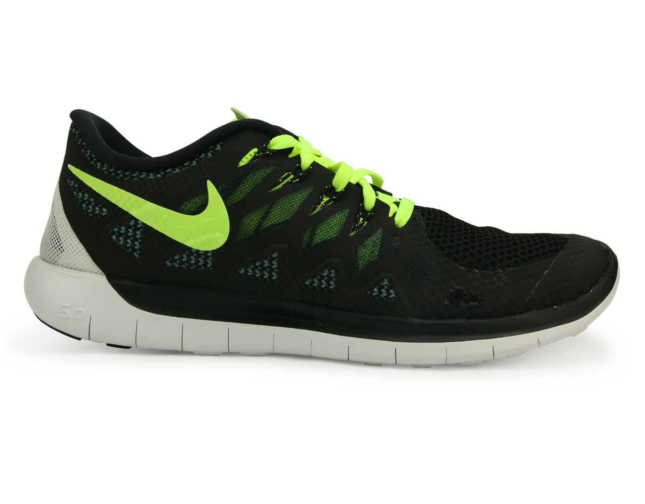 Nike Men's Free 5.0 Running Shoes Black/Volt Dark/Magnet Gray