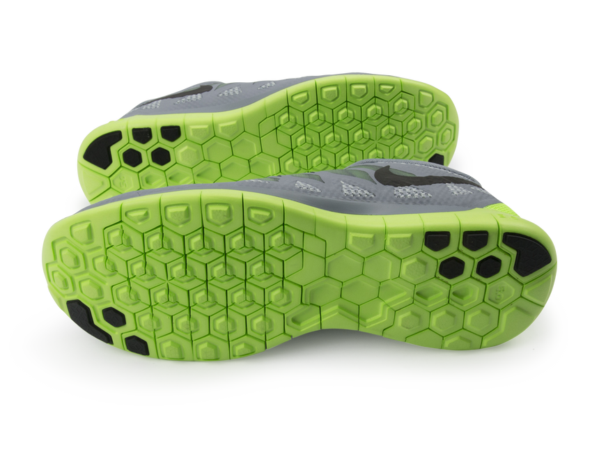 Nike Men's Free 5.0 Running Shoes Magnet Grey/Black/Electric Green