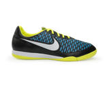 Nike Men's Magista Onda Indoor Soccer Shoes  Black/Volt/Blue Lagoon