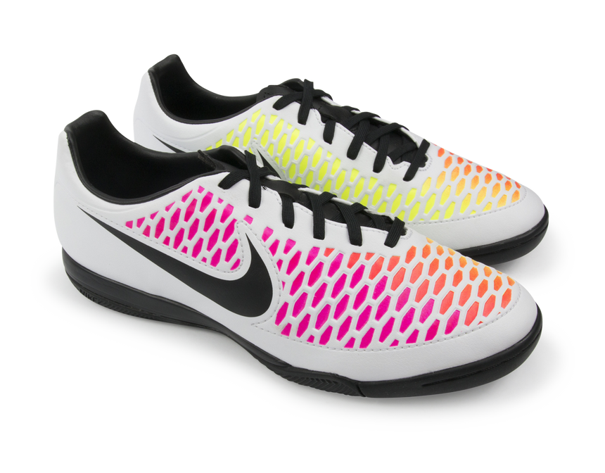 Nike Men's Magista Onda Indoor Soccer Shoes White/Black/Pink Blast/Volt Blanc