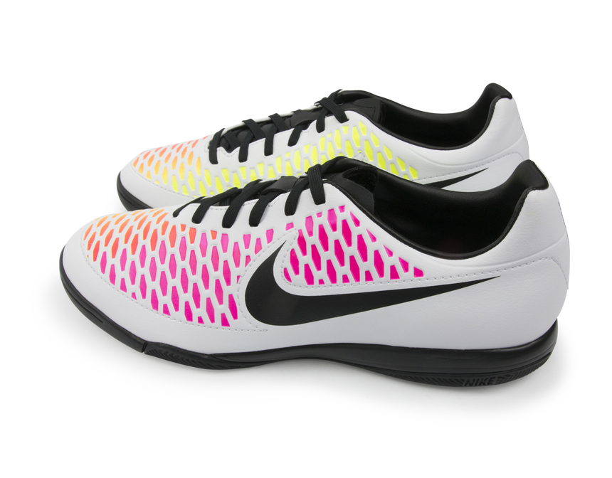 Nike Men's Magista Onda Indoor Soccer Shoes White/Black/Pink Blast/Volt Blanc