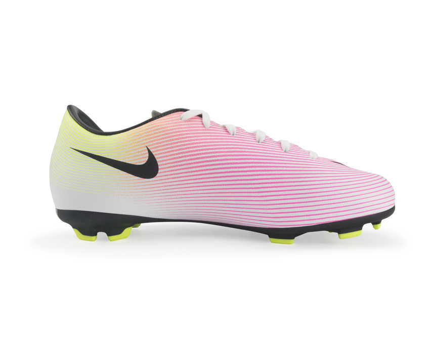 Nike Kids Mercurial Victory V FG White/Black/Volt