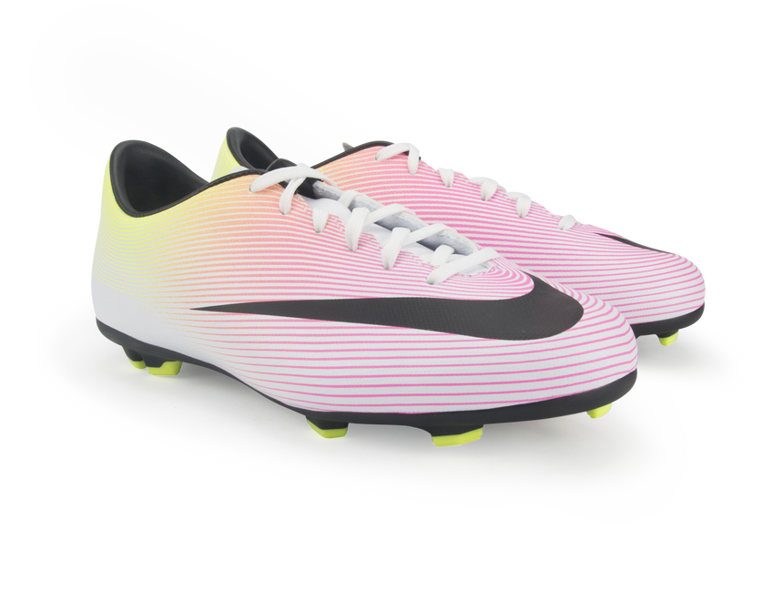 Nike Kids Mercurial Victory V FG White/Black/Volt