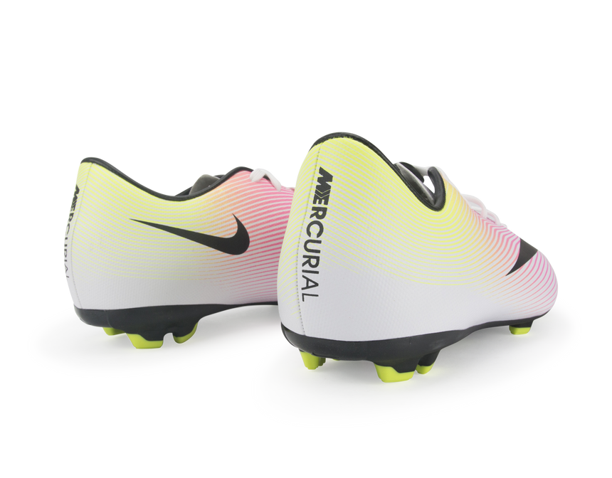 Nike Kids Mercurial Victory V FG White/Black/Volt