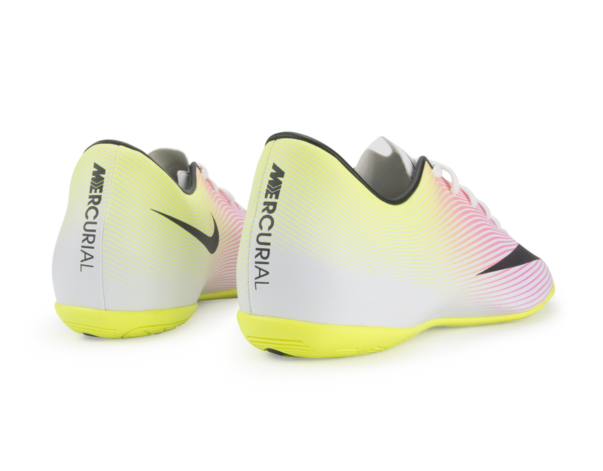 Nike Men's Mercurial Victory V Indoor Soccer Shoes White/Black/Volt