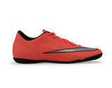 Nike Men's Mercurial Victory V Indoor Soccer Shoes Bright Mango/Metallic Slivr/Hyper Turquoise