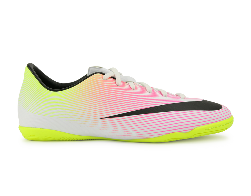 Nike Kids Mercurial Victory V Indoor Soccer Shoes White/Black Volt/Total Orange