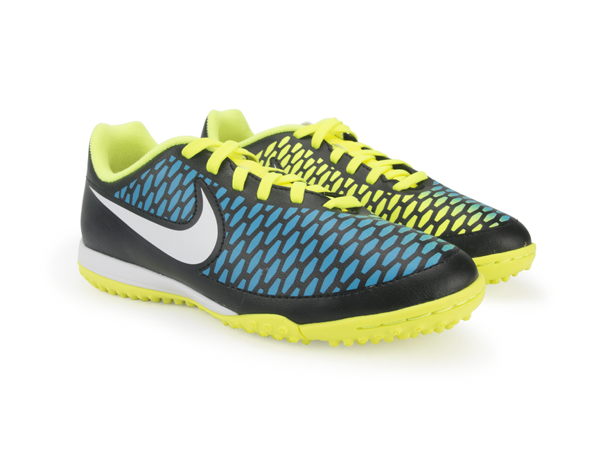 Nike Kids Magista Onda Turf Soccer Shoes Black/Volt/Blue Lagoon
