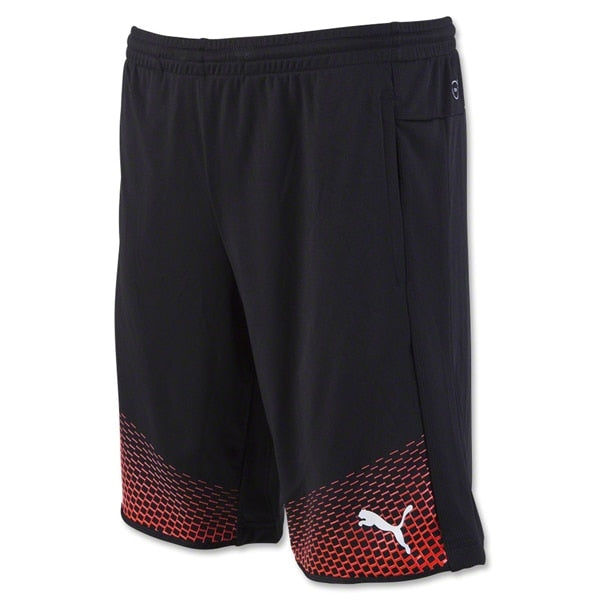 PUMA Men s EvoTrg Touch Shorts PUMA Black Red Blast S