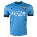 Nike Men's FC Barcelona 15/16 Third Jersey Light Current Blue/Black