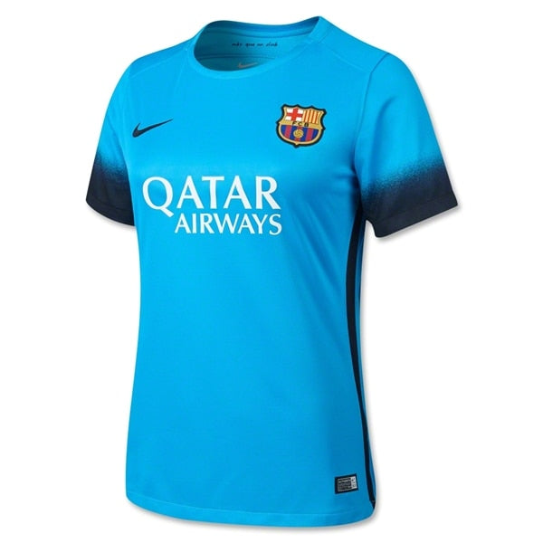 Nike Women's FC Barcelona 15/16 Third Jersey Light Current Blue/Black