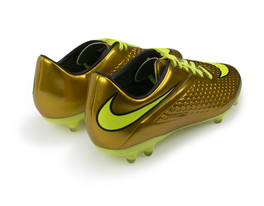 Nike Men's Hypervenom Phelon FG Metallic Gold/Black/Tour Yellow