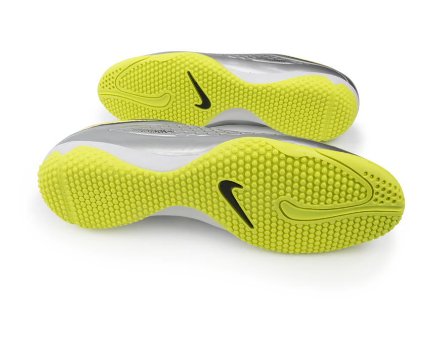 Nike Men's Hypervenom Phelon Indoor Soccer Shoes Chrome/Hyper Pink/Metalic Gold