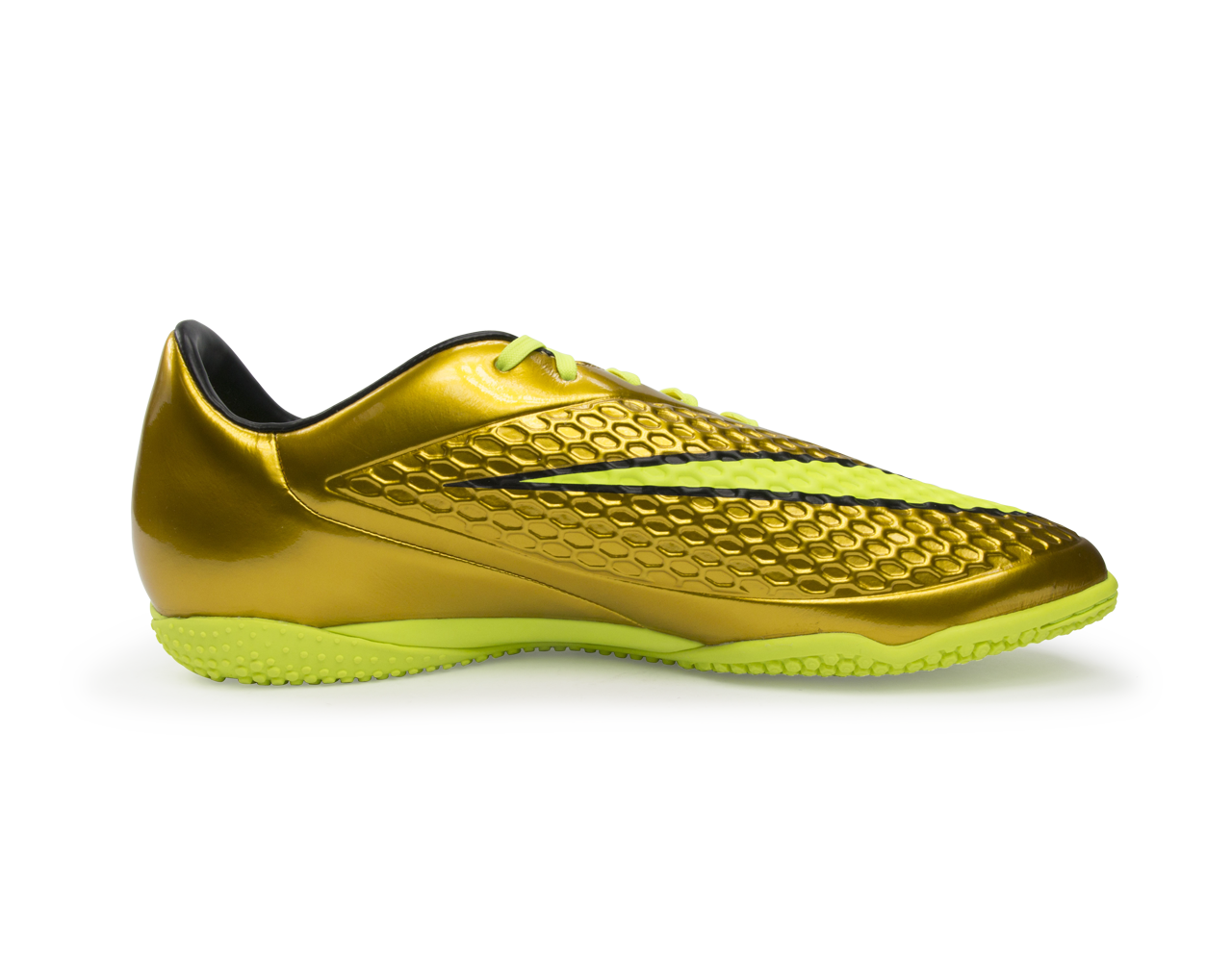 Nike Men's Hypervenom Phelon Indoor Soccer Shoes Metallic Gold/Black/Tour Yellow