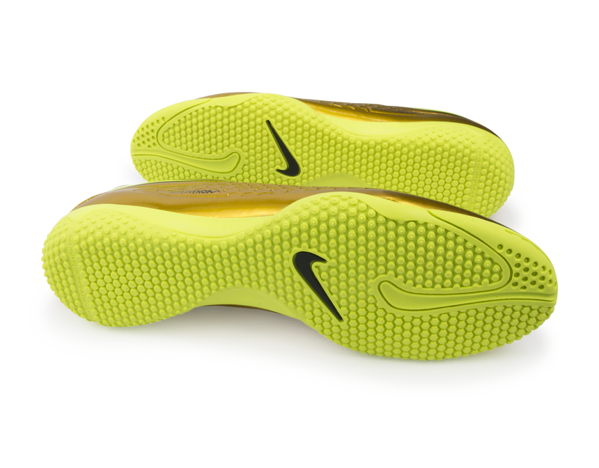 Nike Men's Hypervenom Phelon Indoor Soccer Shoes Metallic Gold/Black/Tour Yellow