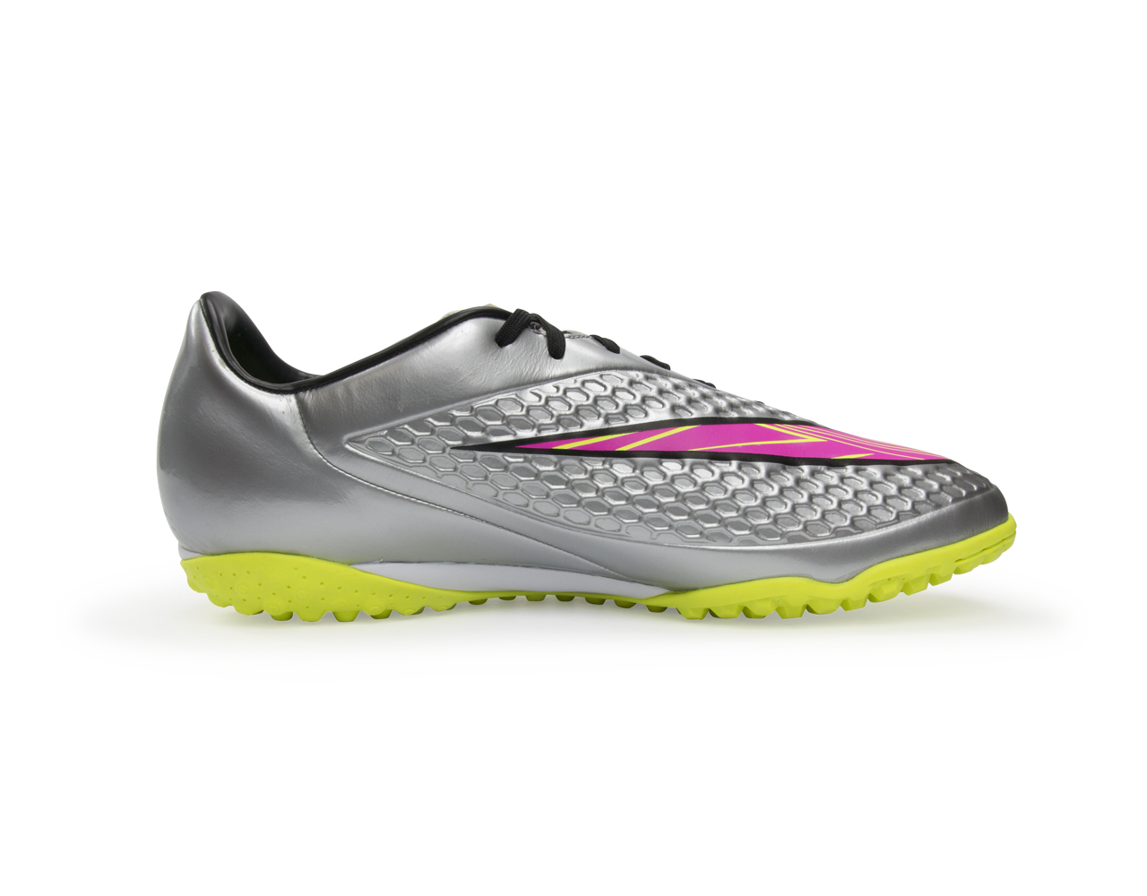 Nike Men s Hypervenom Phelon Turf Soccer Shoes Chrome Hyper Pink Metal Azteca Soccer