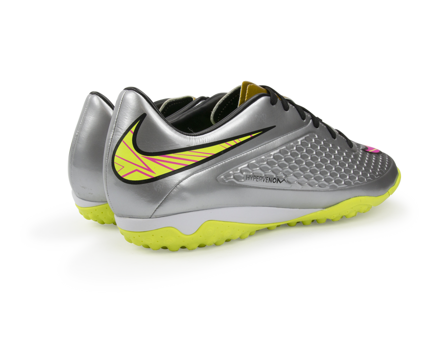 Nike Men's Hypervenom Phelon Turf Soccer Shoes Chrome/Hyper Pink/Metalic Gold