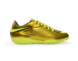 Nike Men's Hypervenom Phelon Turf Soccer Shoes Metallic Gold/Black/Tour Yellow