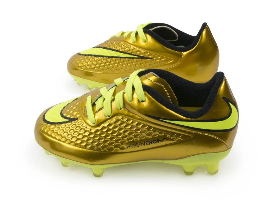 Nike Kids Hypervenom Phelon FG Metallic Gold/Black/Tour Yellow