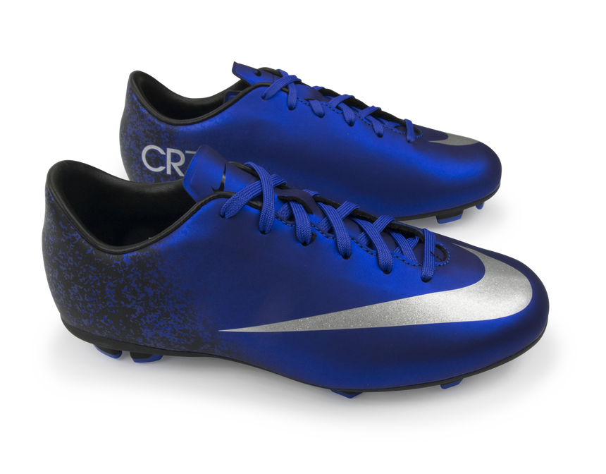 Nike Kids Mercurial Victory V CR7 FG Deep Royal Blue/Metallic Silver