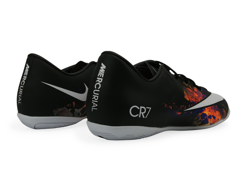 Nike Men's Mercurial Victory V CR Indoor Soccer Shoes  Black/White/Total Crimson/Vivid Purple