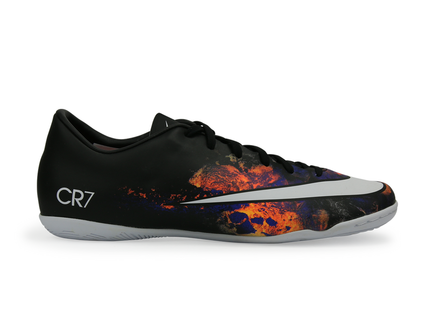 Nike Men's Mercurial Victory V CR Indoor Soccer Shoes  Black/White/Total Crimson/Vivid Purple