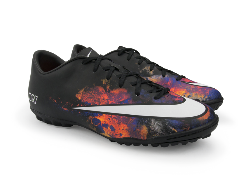 Nike Men's Mercurial Victory V CR Turf Soccer Shoes Black/White/Total Crimson