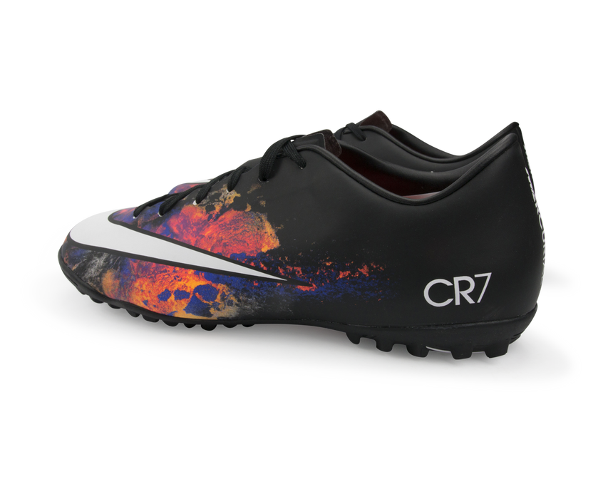 Nike Men's Mercurial Victory V CR Turf Soccer Shoes Black/White/Total Crimson