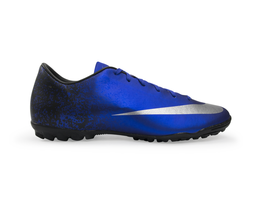Nike Men's Mercurial Victory V CR7 Turf Soccer Shoes Royal Blue/Metallic Silver/Bleu Royal