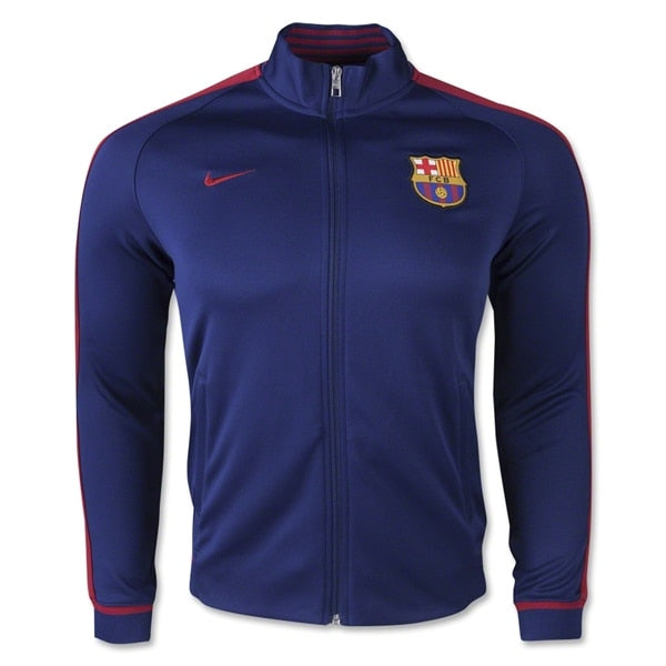 Nike Men's FC Barcelona N98 Jacket Loyal Blue/Storm Red/University Gold