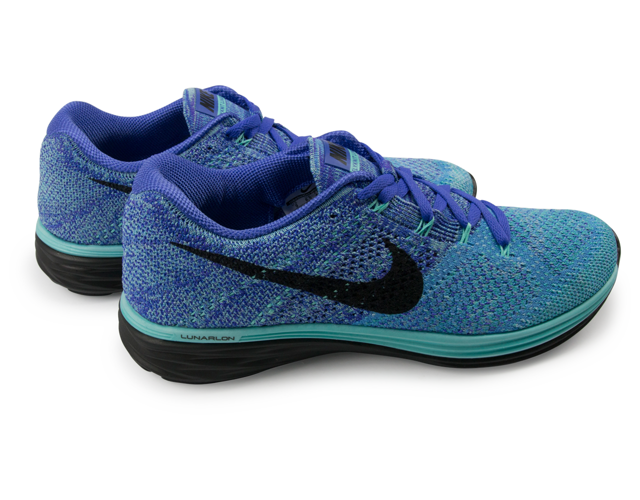 Nike Women's Flyknit Lunar 3 Running Shoes Light Aqua/Persian Violet/University Blue