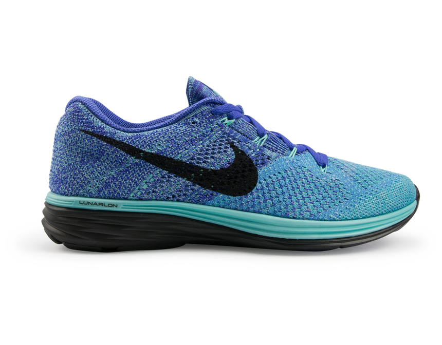Nike Women's Flyknit Lunar 3 Running Shoes Light Aqua/Persian Violet/University Blue