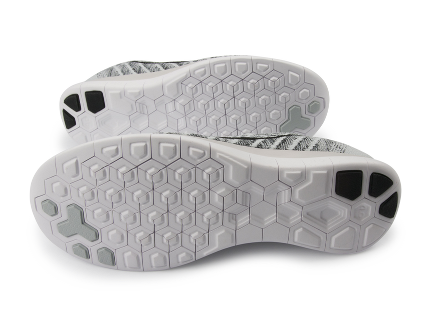 Nike Men's Free 4.0 Flyknit Running Shoes Pure Platinum/Black/White