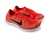 Nike Men's Free 4.0 Flyknit Running Shoes Bright Crimson/Black/Hot Lava